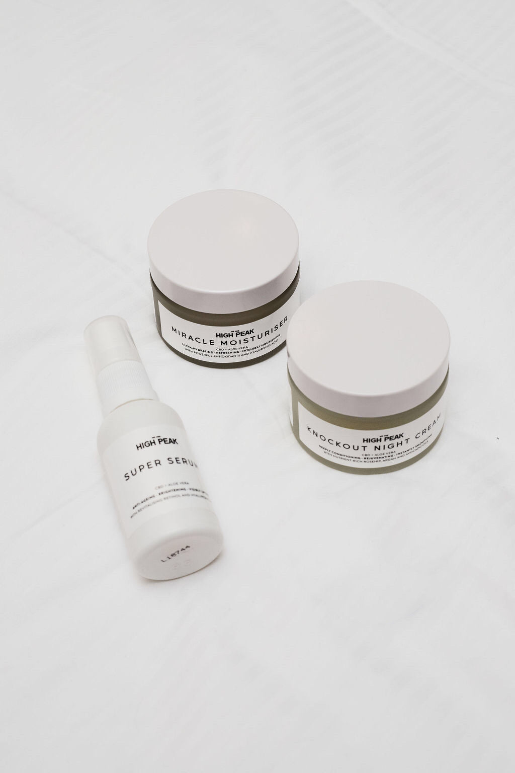 CBD Skincare Set (Serum, Moisturiser, Night Cream) - We Are High Peak
