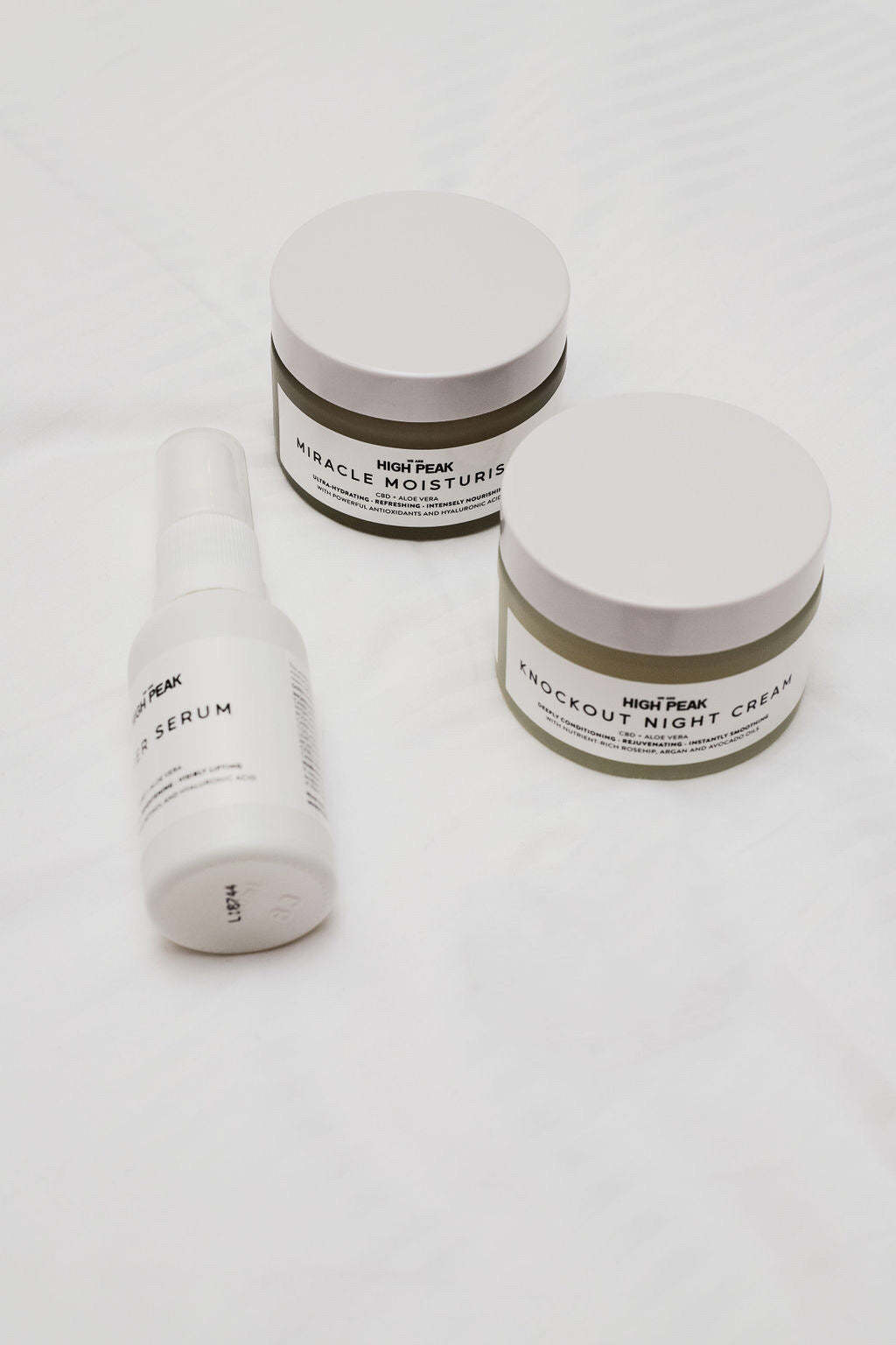 CBD Skincare Set (Serum, Moisturiser, Night Cream) - We Are High Peak